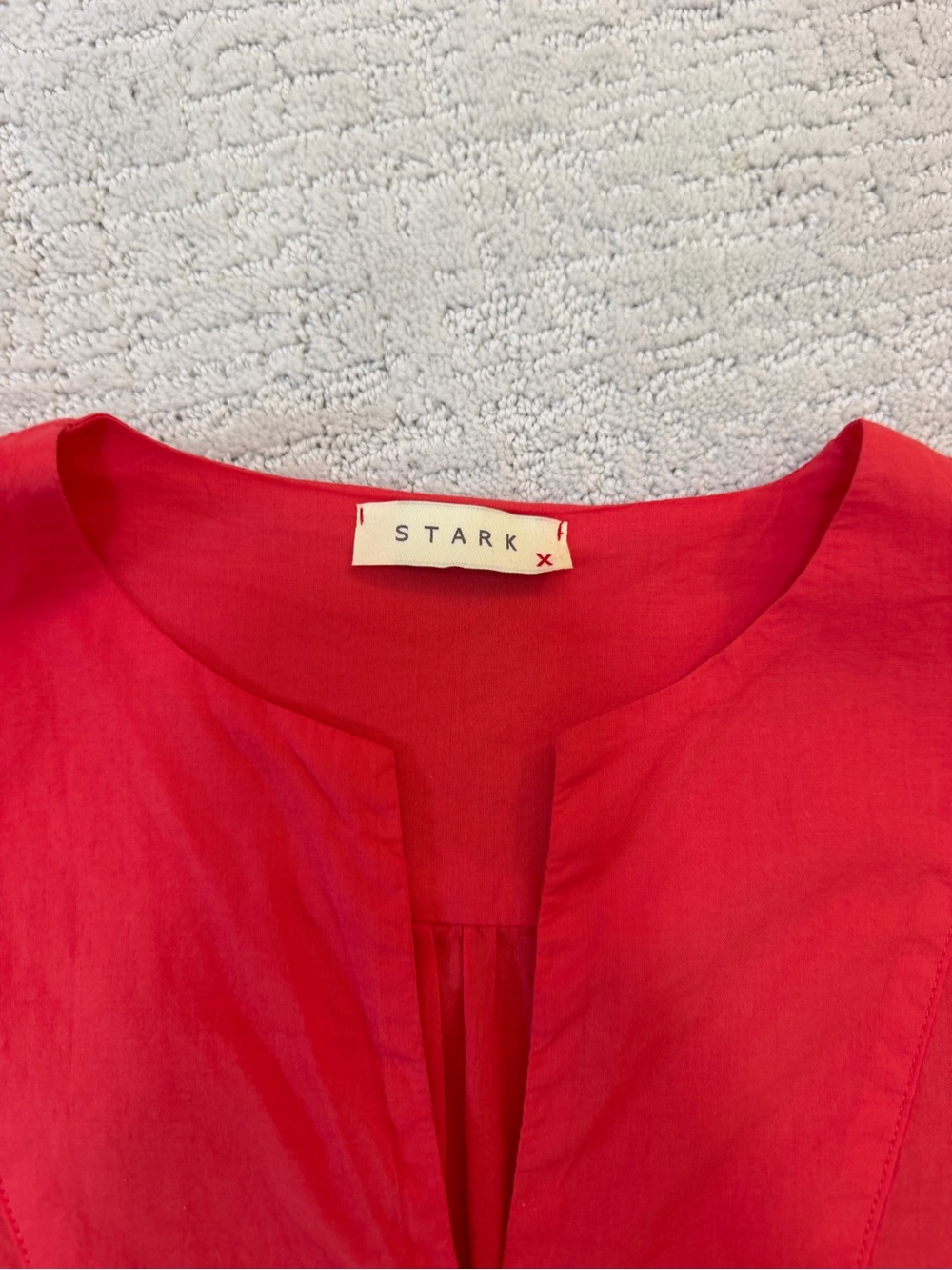 Stark X - Red Split-Front Tunic Top